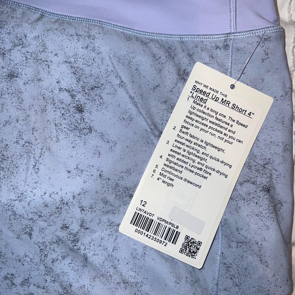 Lululemon speed up MR short 4 inch lined